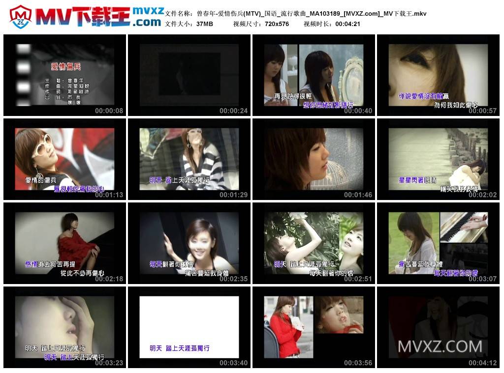 曾春年-爱情伤兵(MTV)_国语_流行歌曲_MA103189